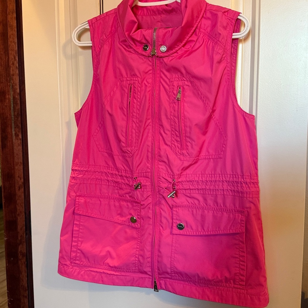 Lauren Ralph Lauren  Hot Pink Zip Up Vest with Tons of Pockets!